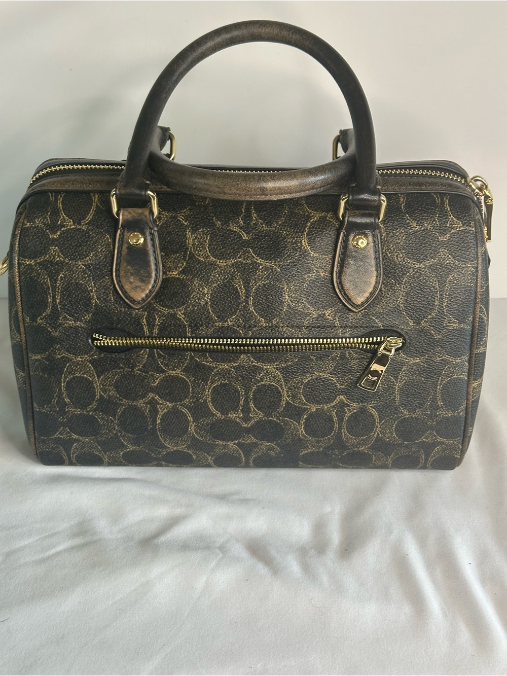 Coach Rowan Satchel Bag
In Loved Signature Canvas With Charms Brown and Gold - Picture 6 of 12